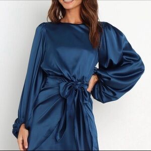 Petal & Pup Navy Long Sleeve Dress